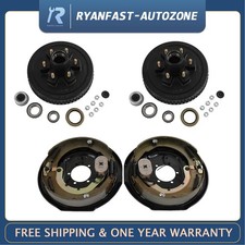 12x2 Electric Brakes W 6 On 5.5 Trailer Hub Drum Kits For 5200-6000 Lbs Axle
