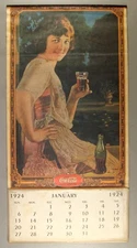 1924 Coca-Cola Advertising Wall Calendar Flapper Girl - 1974 Reprint