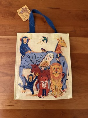 Blue Q Animal Family Handy Tote Bag Reusable Lunch Bag Cute Holiday Gift Bag NWT