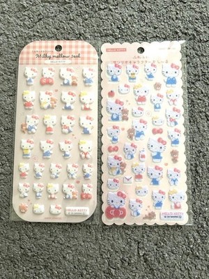 Hello Kitty Fluffy Sanrio Figuren Shiru Milky Mellow Aufkleber 2 Stück