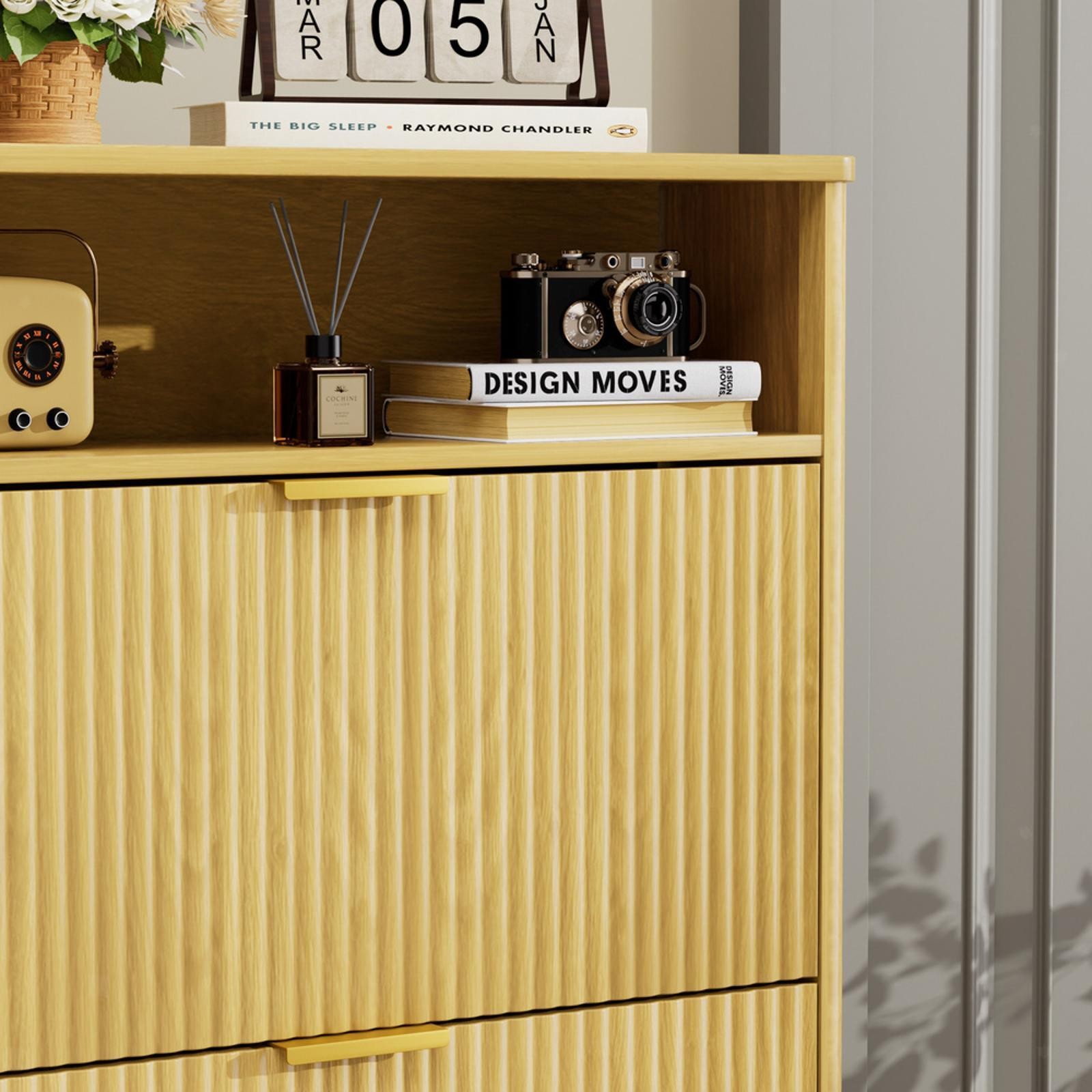 Shoe Cabinet Storage for Entryway Hidden Shoes Storage Cabinet with 2 Flip