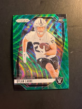 2024 Panini Prizm Green Wave Prizm Rookie Card RC #330 Dylan Laube Las Vegas. rookie card picture