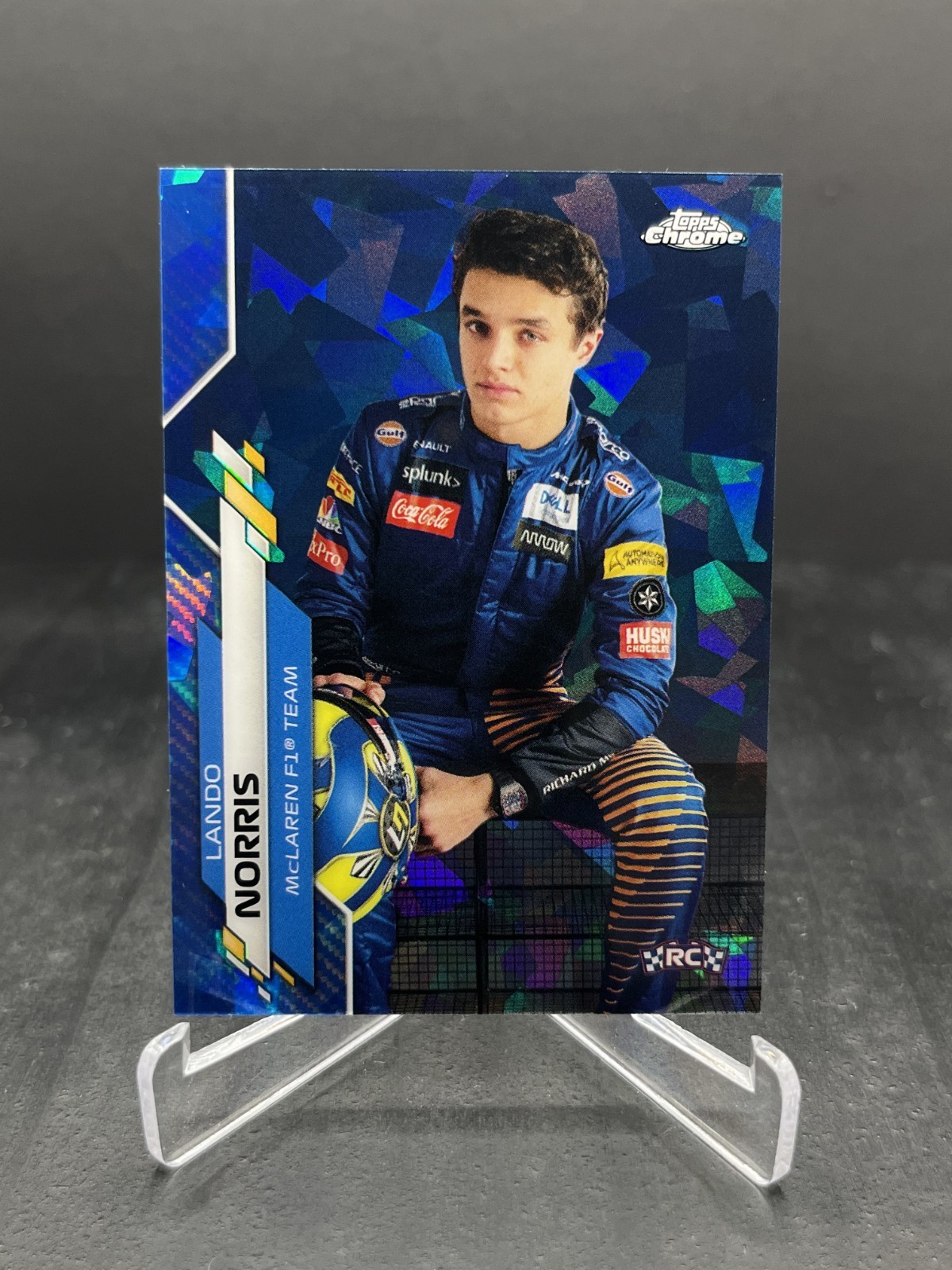 2020 Topps Chrome Sapphire F1 Lando Norris RC Rookie Image Variation IV SP #7 view 1