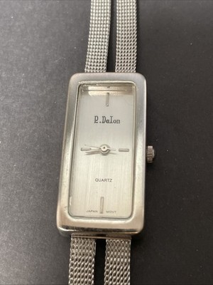 Vintage Paris Delon Watch Stainless Steel Mesh Dual Band Japan Mov New Battery