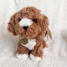 New Aurora Miyoni Tots Cockapoo 9" Stuffed Puppy Dog Brown White Plush