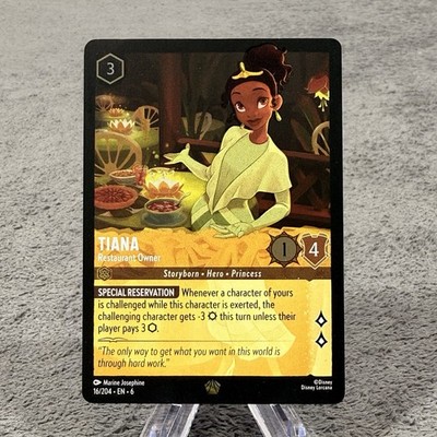 Disney Lorcana Tiana Restaurant Owner 16/204 Rare The First Chapter NM Princess