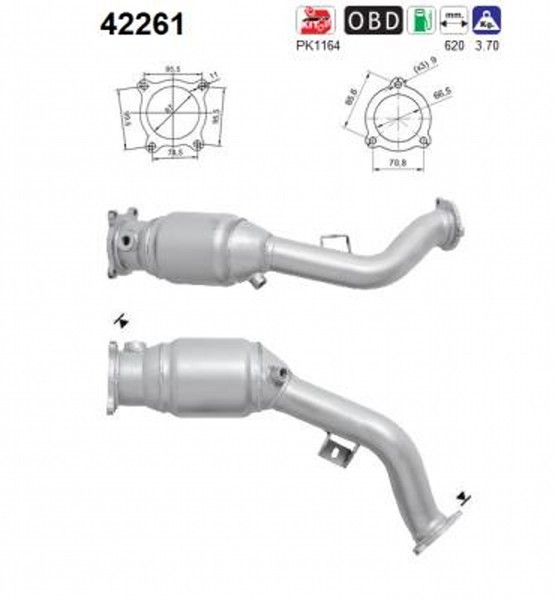 AS Katalysator FüR Audi Q5 8RB 2.0 Tfsi Quattro 8R A4 Avant 8K5 B8 8KH-image