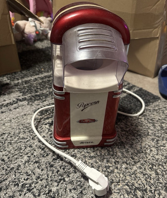 Ariete 2954 Popcorn-Maschine 1100W Heißluft Retro rot/weiß 60g