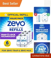 Efficient Pest Management: 6 Refill Cartridges for Indoor Flying Insect Traps