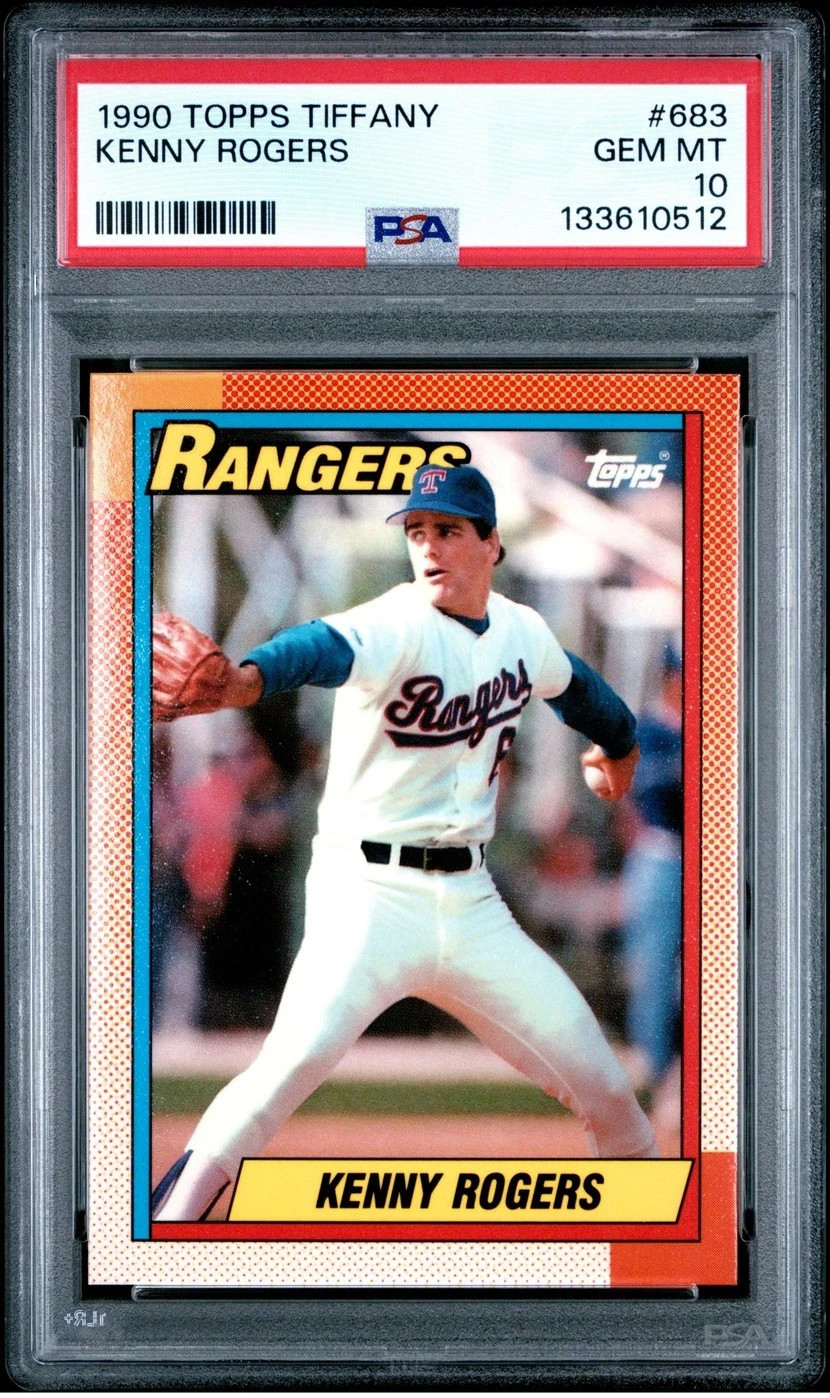 1990 TOPPS TIFFANY KENNY ROGERS #683 TEXAS RANGERS PSA 10