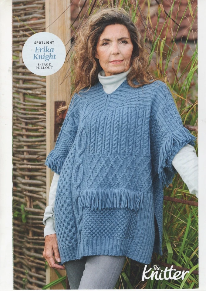 THE KNITTER KNITTING PATTERN - ERIKA KNIGHT - ATLANTIC PATCHWORK EFFECT PONCHO - Image 2 of 3