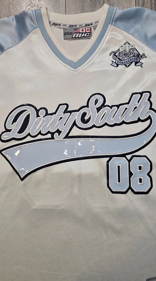 Camiseta de fútbol vintage Y2K NYC 212 City Series Collection Dirty South 08 para hombre L Foto 4 de 4