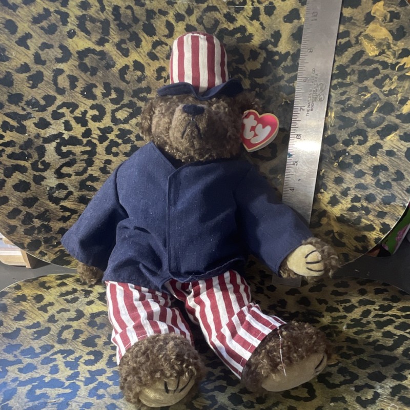 Ty Attic Treasures Samuel Bear Plush Beanbag Retired 1993 MPN 06105