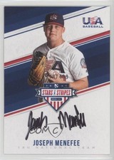 2018 Panini USA Baseball Stars & Stripes Black Ink /499 Joseph Menefee Auto 1u6