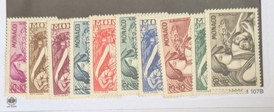 Monaco Stamps 1941 Scott #B51-60 MLH Complete Set CV $88.69