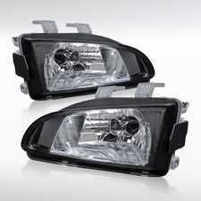Fit 1992-1995 Honda Civic Cx Dx Ex Si Black Headlights Lamps Leftright 92-95