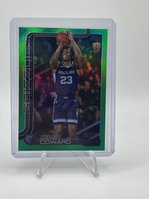 2025 Topps Flagship Cedric Coward Green Refractor /99 #211
