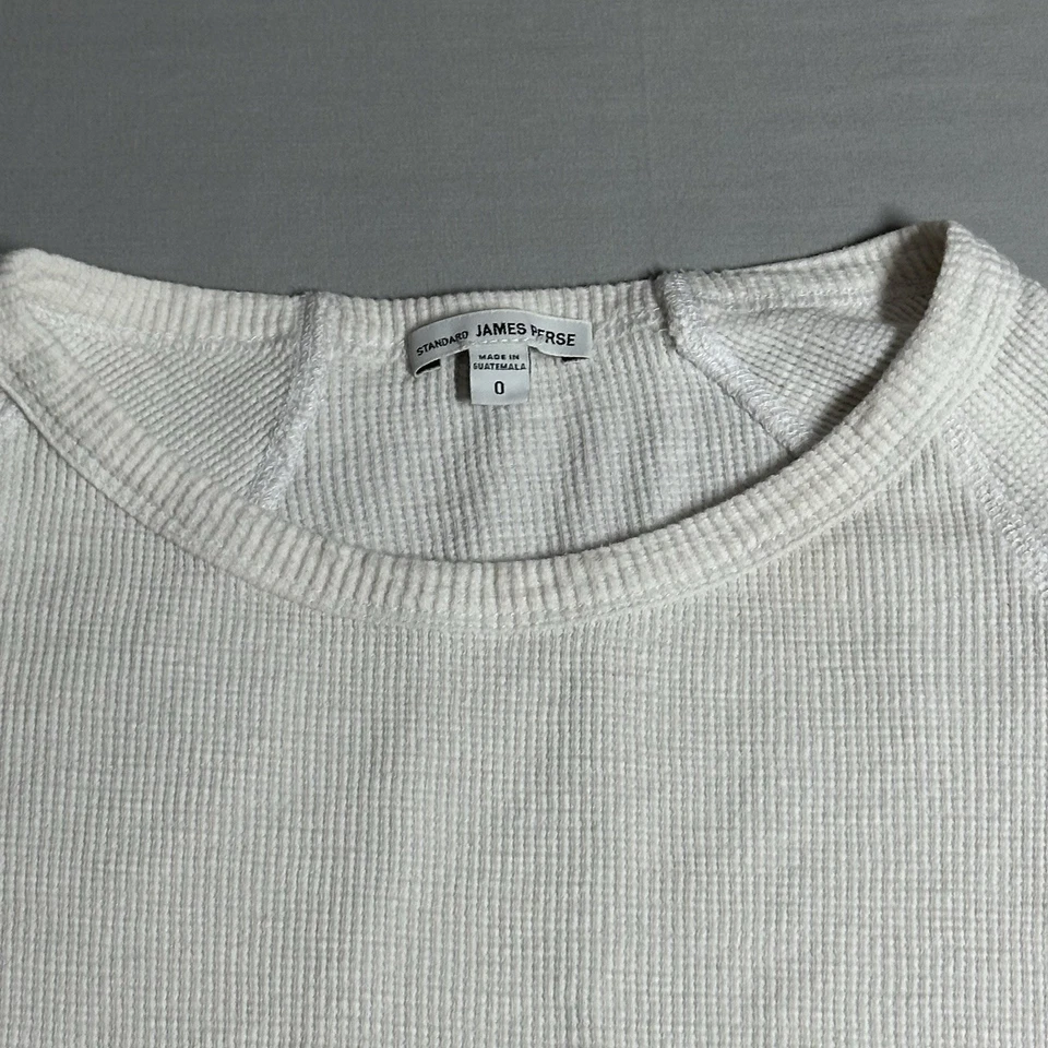 Camisa James Perse Estándar Para Mujer 0 XS Top Térmico Manga Larga Algodón Capas Foto 2 de 4