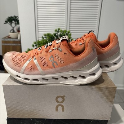 On Cloud Cloudsurfer  Coral Orange Women s Running Shoes Size US11