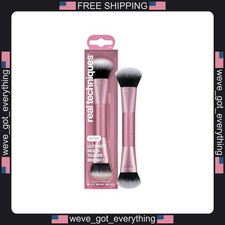 Dual-Ended Makeup Brush for Blush Foundation and Powder