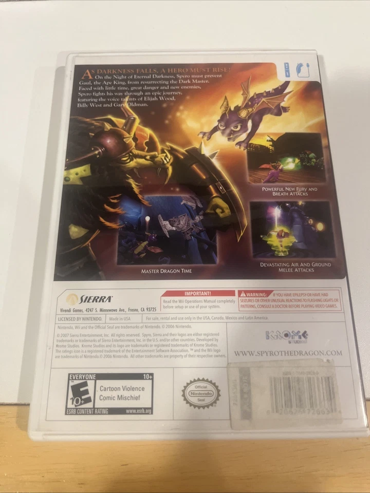 Wii The Legend Of Spyro 永恒之夜未经测试 — 第 2/4 张图片