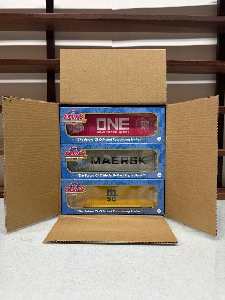 O Scale Atlas #3002588 40’ High Cube Container Assortment of 6 Pieces NIB - Image 3 of 4