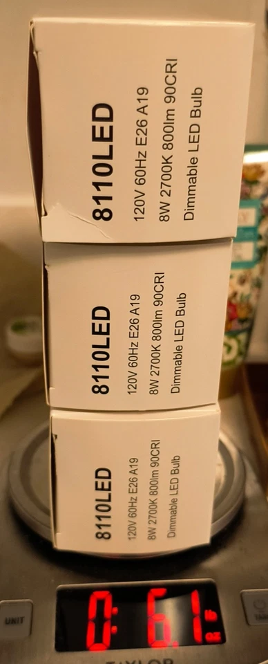 A19 FILAMENT LED E26 8W FOR 40W REPLACEMENT BULB X 3 DIMMABLE 800 LUMENS MODERN - Image 4 of 4