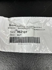 Bosch/Thermador Part# 00962181 Range Nut  (G2B)