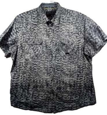 Angelo Litrico Urban District Shirt Men XXL(45-46)Gray Black Short Sleeve
