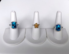 12 PIECE 925 STERLING SILVER RINGS. MIXED LOT