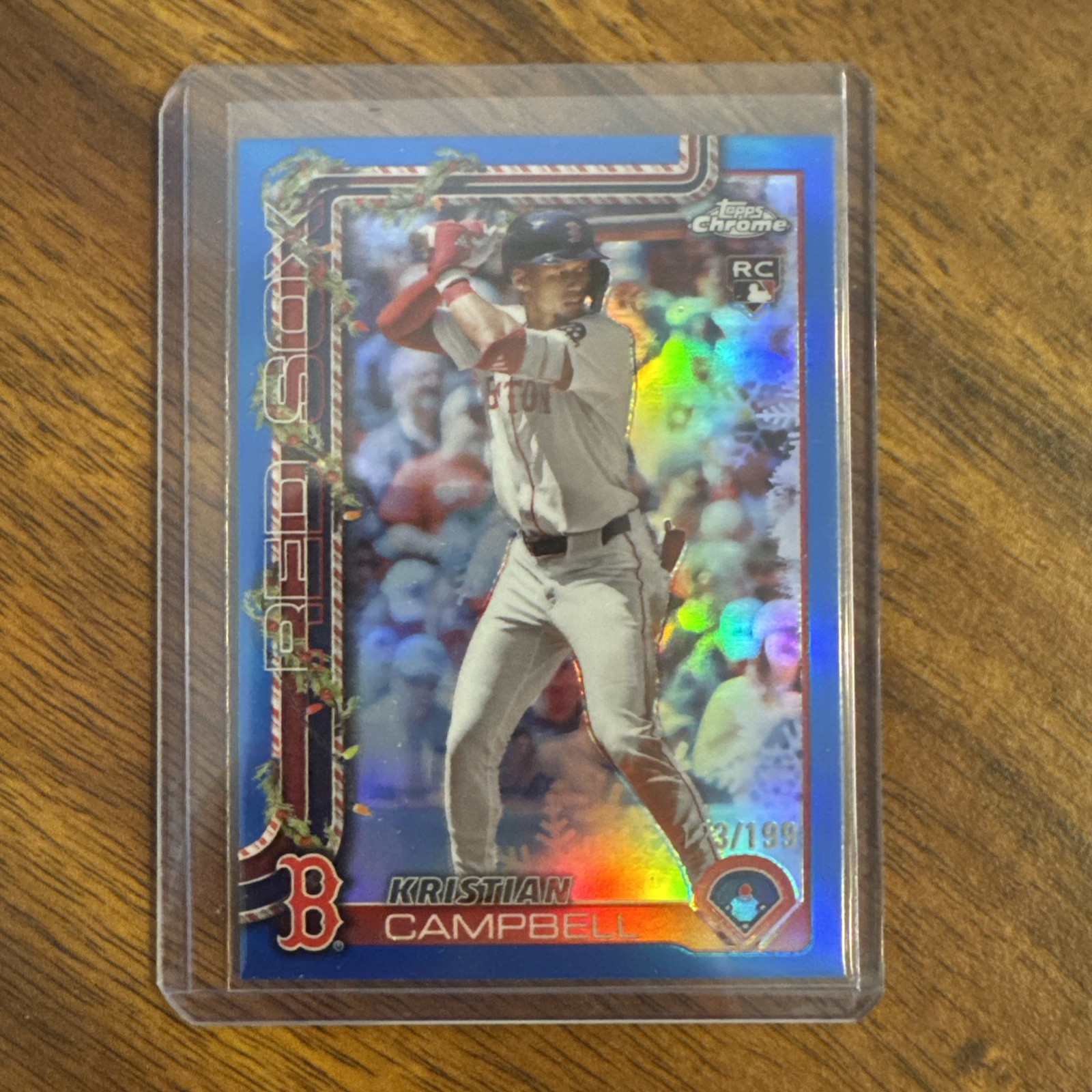 2025 Topps Chrome - Kristian Campbell 178/199 #171 Blue Refractor /150 (RC)