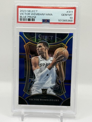 2023-24 Panini Select - Mezzanine Level Victor Wembanyama #311 Blue Prizm (RC)