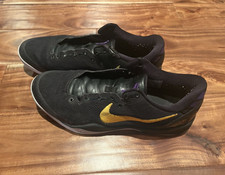 Nike Kobe 8 Low Top Black Gold Mesh Lace-Up B...