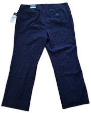 Chaps Womens Slimming Fit  Pants 20W Hook/Zip Closure Navy 95% Cotton 5% Spandex