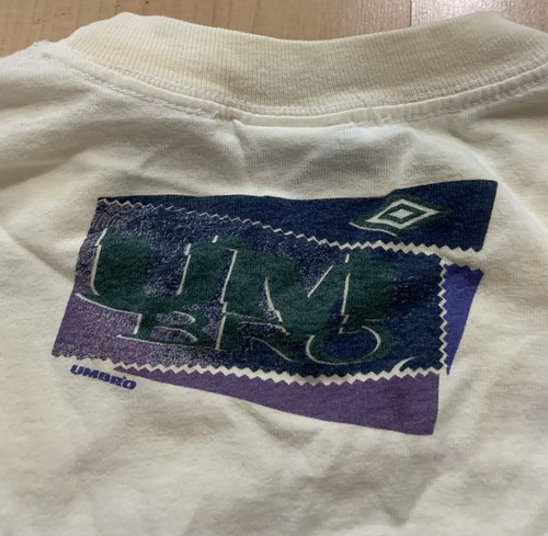 Vintage 90s Umbro Sand Soccer T Shirt Mens L Faded Black Single Stitch USA - Picture 12 of 12
