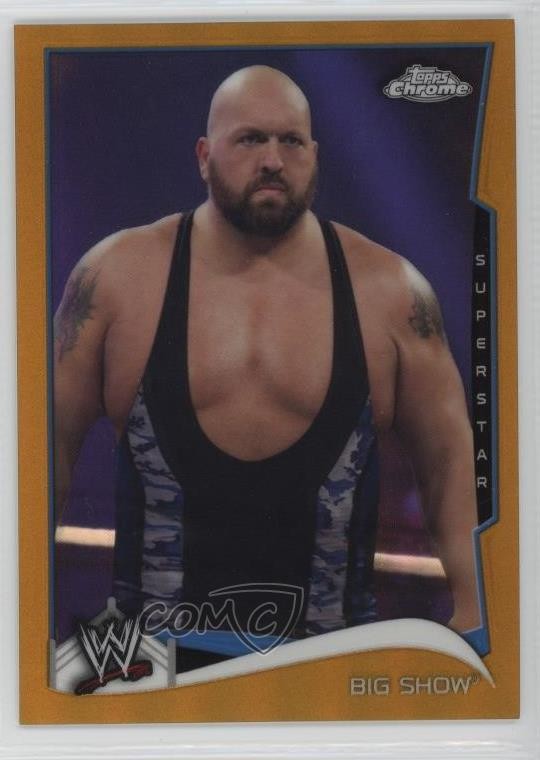 2014 Topps Chrome WWE Gold Refractor /50 Big Show #58