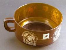 Vintage ANHEUSER BUSCH Amber EAGLE SNACKS Plastic Mug Cup Bowl 2.5”x5”