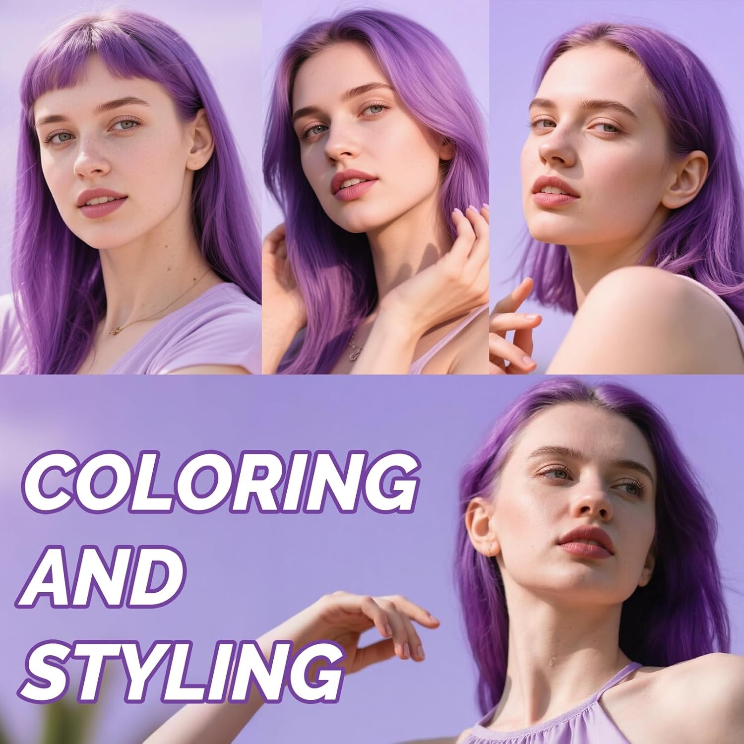 Purple Temporary Hair Color Spray, SOVONCARE Natural Wax Dye # 