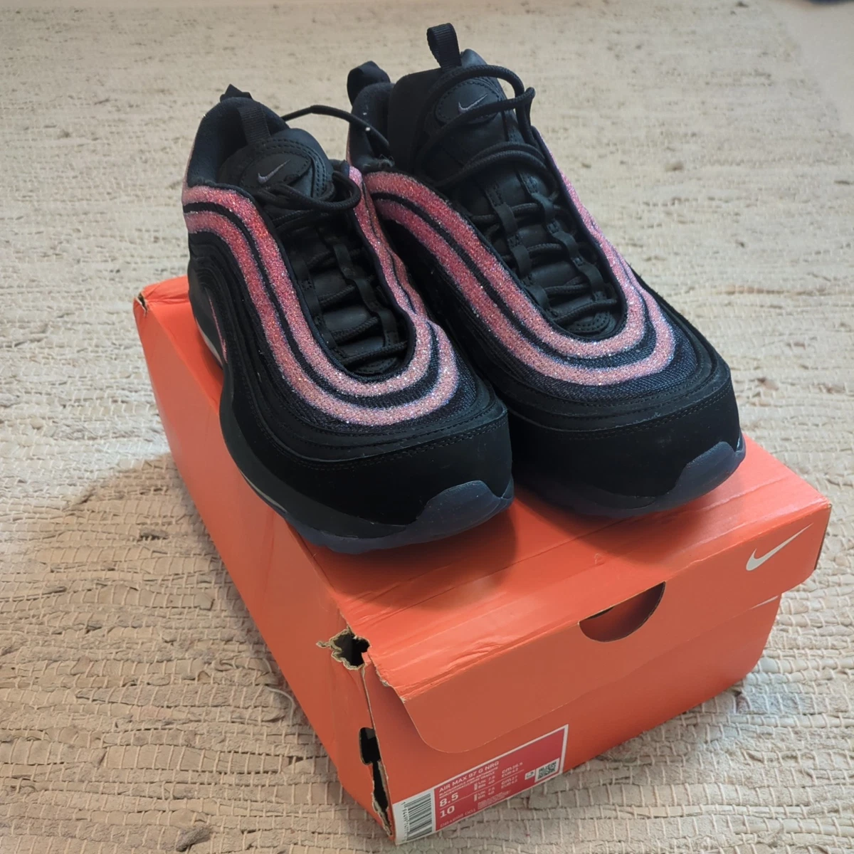 Preços baixos em Nike Swarovski x Air Max 97 Golf NRG Black Oracle