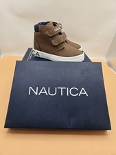 Nautica toddler size 8 palar tan/ivory Lace And Zip Cute boot, NIB, Trl8