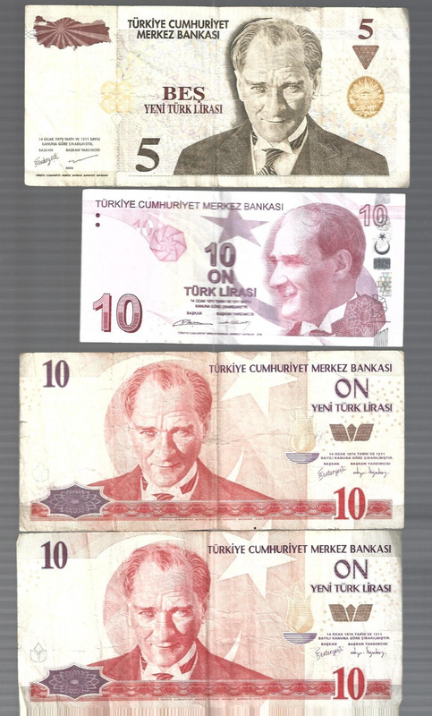Turkey ✨assorted 8 banknotes ... ✨ lot #6568