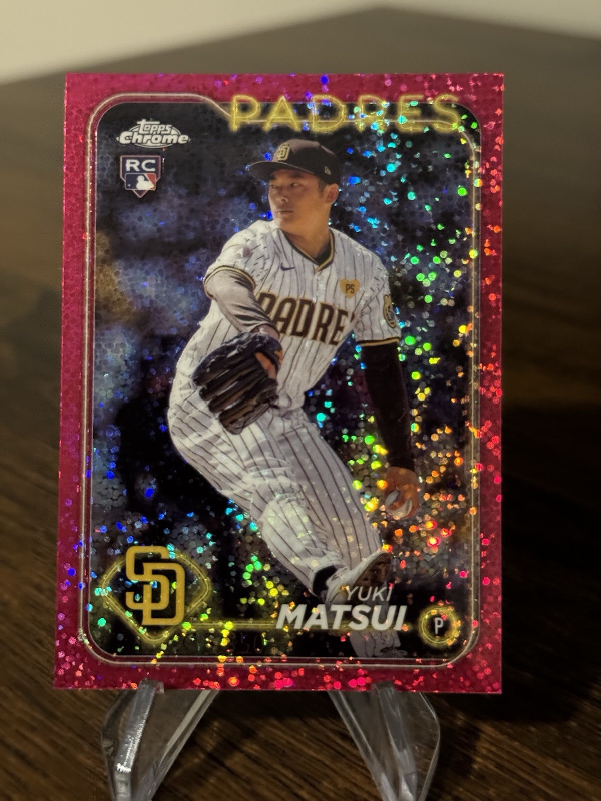 2024 Topps Chrome - Yuki Matsui #116 Magenta Speckle Refractor /350 (RC)