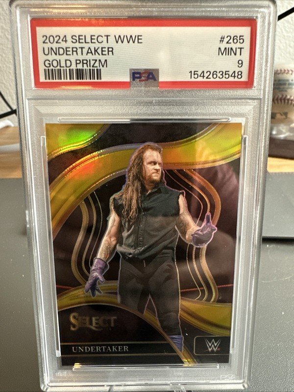 2024 Panini Select WWE Undertaker Gold Prizm /10 - PSA 9