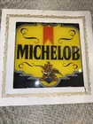Vintage Michelob Carnival Prize Mirror Man Cave Beer Sign 8”x8”
