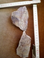 2×Schlottwitz Amethyst Achat aus Sachsen Geschliffen Und Poliert