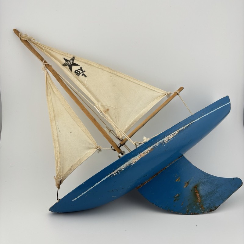 Vintage Birkenhead Star Yacht SY 2 Pond Sailboat Hand Crafted Wood As Found