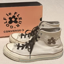 Size 10 - Golf Le Fleur x Converse Chuck 70 High Parchment Canvas