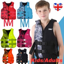 2025Kids Adults Life Jacket Swimming Floating Swim Zip Vest Buoyancy Aid Jacket
