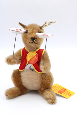Steiff JUGGLER KANGAROOサーカスアニマル・コレクション Original Steiff Plüschtier Kangaroo Juggler Zirkus Känguru Vintage