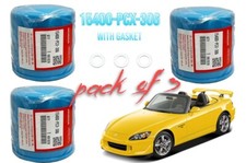 3 Genuine Oem Honda Oil Filters W Drain Plug Washers Gaskets 15400-pcx-306